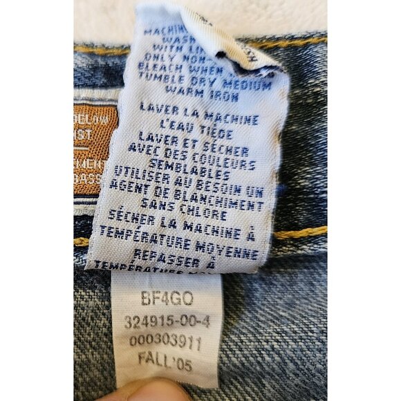 Vtg Old Navy Women's Size 2 W27 Blue Just Below Waist Knee-length Straight Skirt - Picture 6 of 9